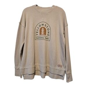 Goodland Supply Co Thermal Shirt Unisex XL Tan Yellowstone Park Outdoor Hiking